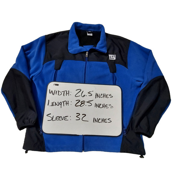 New York Giants Coat Mens XL NFL Full Zipper Long Sleeve - Picture 2 of 7